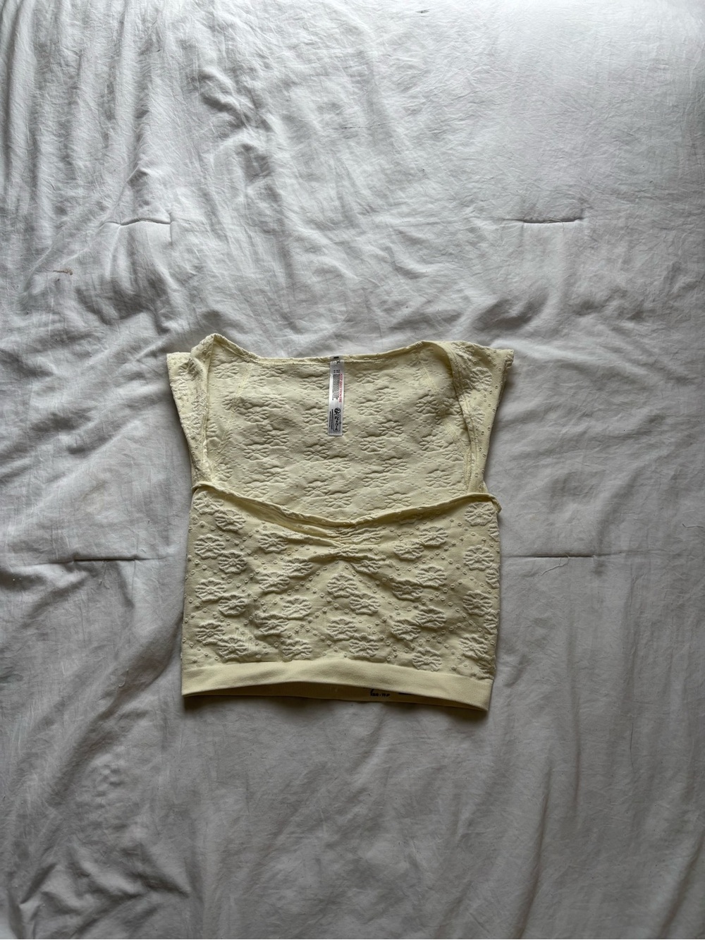 Urban Outfitters Pale cream Lace Cropped Top